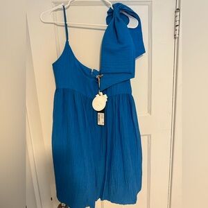 Gianni Bini Vibrant Blue Dress with Bow Size 6
